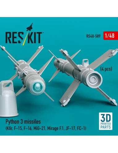 Python 3 missiles (4 pcs) (Kfir, F-15, F-16, MiG-21, Mirage F.1, JF...