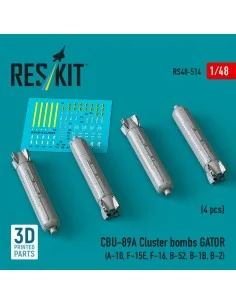 CBU-89A cluster bombs GATOR (4 pcs) (A-10, F-15E, F-16, B-52, B-1B,...