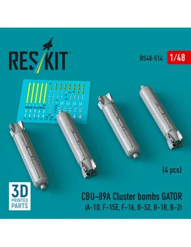 CBU-89A cluster bombs GATOR (4 pcs) (A-10, F-15E, F-16, B-52, B-1B,...
