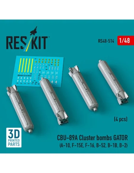 CBU-89A cluster bombs GATOR (4 pcs) (A-10, F-15E, F-16, B-52, B-1B,...