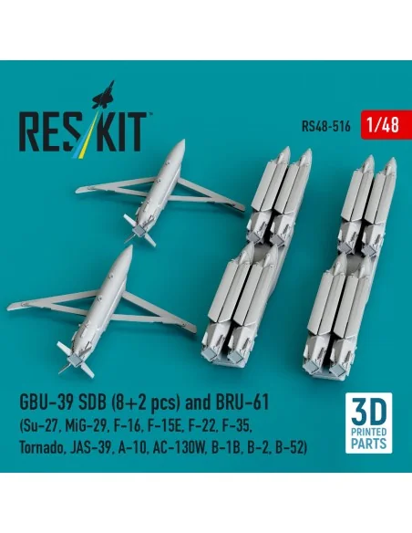 GBU-39 SDB (8 pcs) and BRU-61 (2 pcs) (Su-27, MiG-29, F-16, F-15E, ...