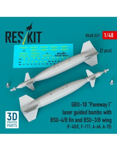GBU-10 Paveway I laser guided bombs with BSU-4/B fin and BSU-3/B wi...