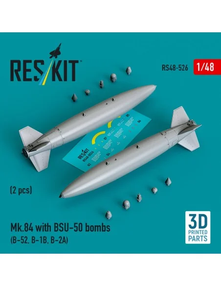 Mk.84 with BSU-50 bombs (2 pcs) (B-52, B-1B, B-2A) (3D printed), 1/...