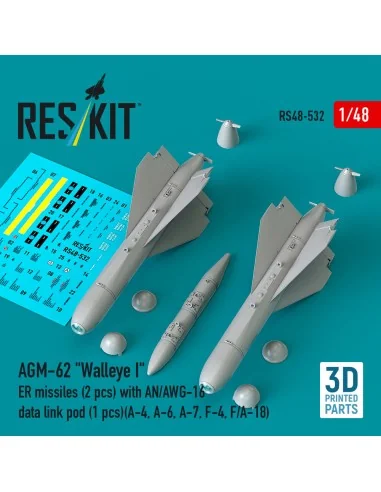 AGM-62 Walleye I ER missiles (2 pcs) with AN/AWG-16 data link pod (...