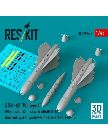 AGM-62 Walleye I ER missiles (2 pcs) with AN/AWG-16 data link pod (...