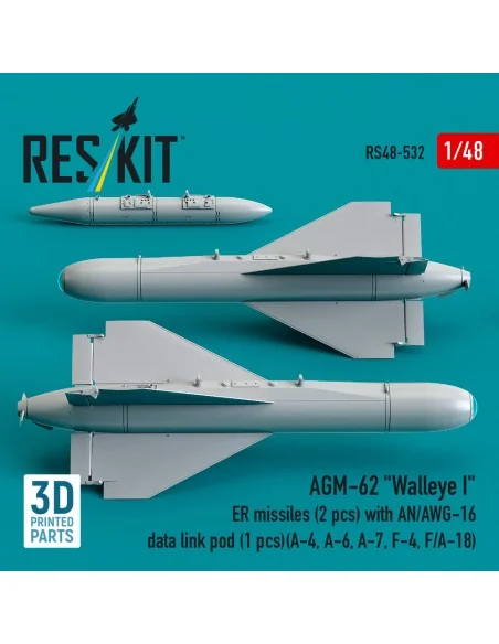 AGM-62 Walleye I ER missiles (2 pcs) with AN/AWG-16 data link pod (...