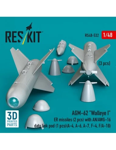 AGM-62 Walleye I ER missiles (2 pcs) with AN/AWG-16 data link pod (...