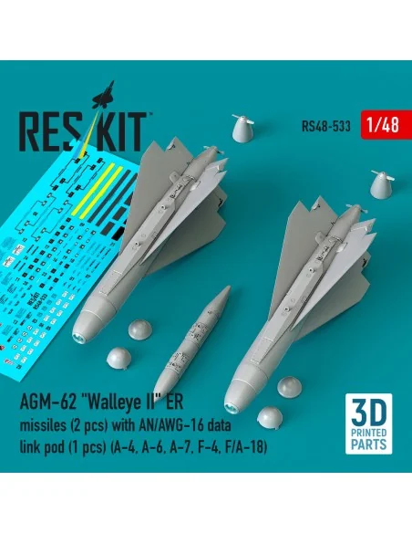AGM-62 Walleye II ER missiles (2 pcs) with AN/AWG-16 data link pod ...