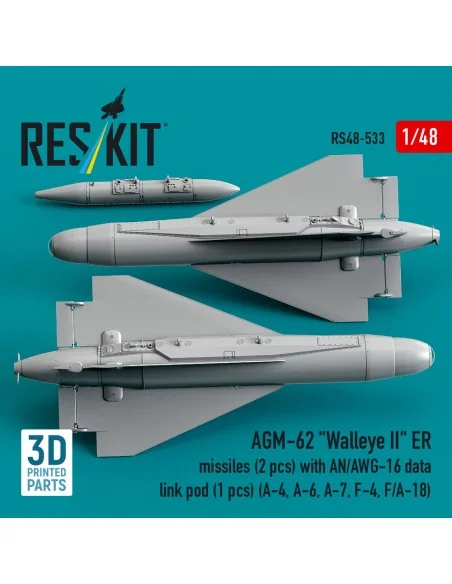 AGM-62 Walleye II ER missiles (2 pcs) with AN/AWG-16 data link pod ...