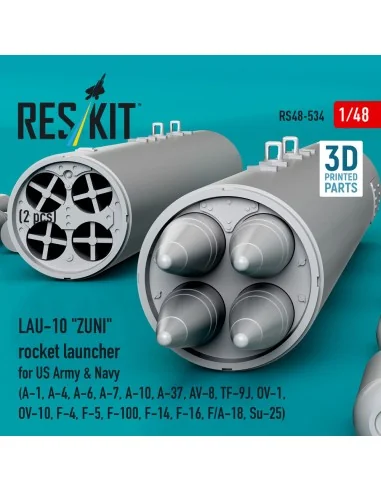 LAU-10 ZUNI rocket launcher for US Army & Navy (2 pcs) (A-1, A-4, A...