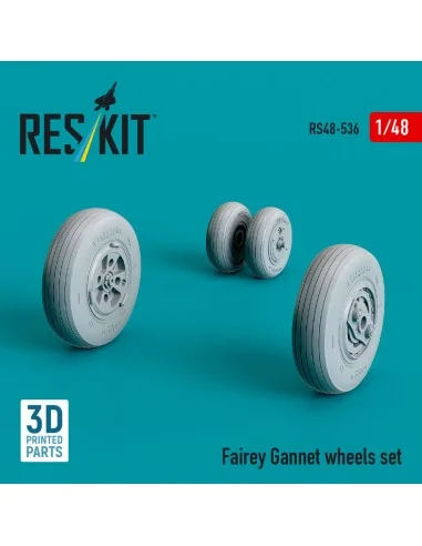 [NO_DESC] Fairey Gannet wheels set (3D Printed), 1/48 - ResKit Mode...