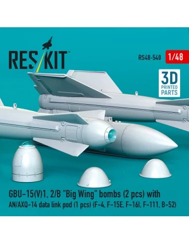 GBU-15(V)1, 2/B Big Wing bombs (2 pcs) with AN/AXQ-14 data link pod...