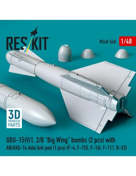 GBU-15(V)1, 2/B Big Wing bombs (2 pcs) with AN/AXQ-14 data link pod...