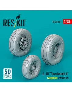 A-10 Thunderbolt II (weighted) wheels set (3D Printed), 1/48 - ResK...