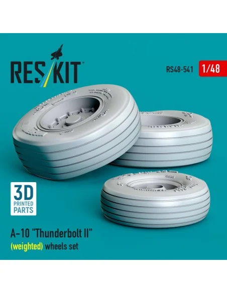 A-10 Thunderbolt II (weighted) wheels set (3D Printed), 1/48 - ResK...