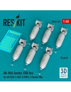 [NO_DESC] AN-M64 bombs (6 pcs) (500 lbs) for all USAF & RAF of WW2 ...