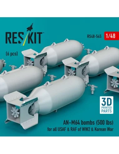AN-M64 bombs (6 pcs) (500 lbs) for all USAF & RAF of WW2 & Korean W...