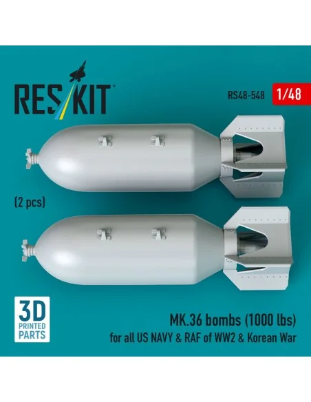 MK.36 bombs (2 pcs) (1000 lbs) for all US NAVY & RAF of WW2 & Korea...