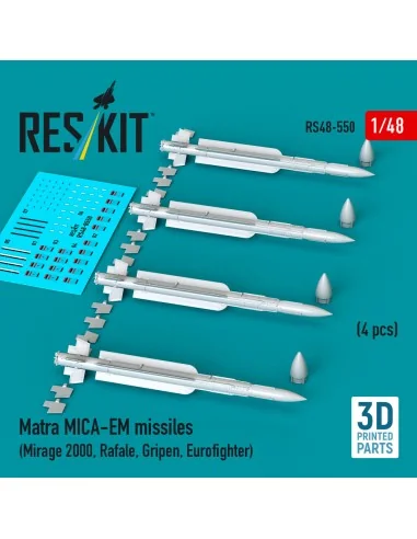 Matra MICA-EM missiles (4 pcs) (Mirage 2000, Rafale, Gripen, Eurofi...