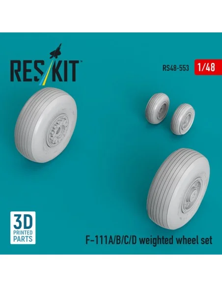 F-111A/B/C/D weighted wheel set (3D Printed), 1/48 - ResKit Models ...