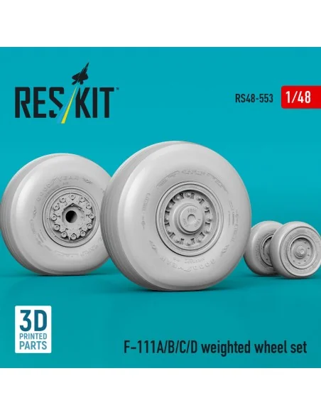 [NO_DESC] F-111A/B/C/D weighted wheel set (3D Printed), 1/48 - ResK...