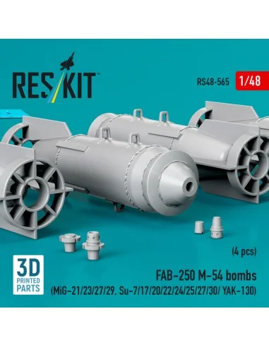 FAB-250 ?-54 bombs (4 pcs) (MiG-21/23/27/29, Su-7/17/20/22/24/25/27...