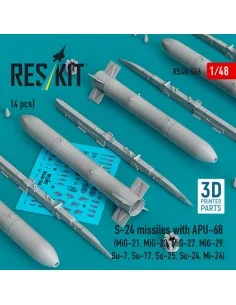 S-24 missiles with APU-68 (4 pcs) (MiG-21, MiG-23, MiG-27, MiG-29, ...
