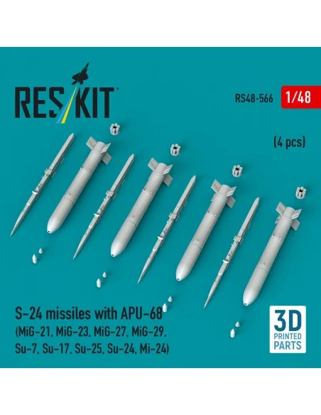 S-24 missiles with APU-68 (4 pcs) (MiG-21, MiG-23, MiG-27, MiG-29, ...