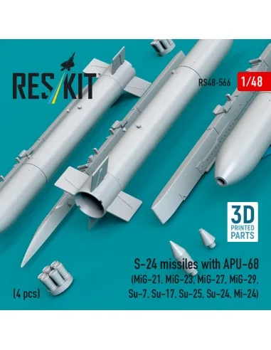S-24 missiles with APU-68 (4 pcs) (MiG-21, MiG-23, MiG-27, MiG-29, ...
