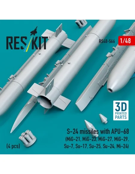S-24 missiles with APU-68 (4 pcs) (MiG-21, MiG-23, MiG-27, MiG-29, ...