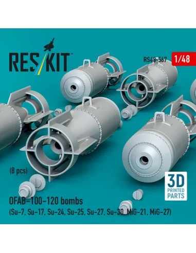 OFAB-100-120 bombs (8 pcs) (Su-7, Su-17, Su-24, Su-25, Su-27, Su-30...
