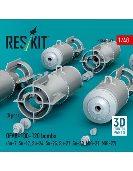 OFAB-100-120 bombs (8 pcs) (Su-7, Su-17, Su-24, Su-25, Su-27, Su-30...