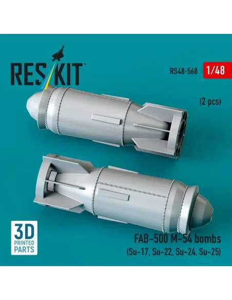 FAB-500 M-54 bombs (2 pcs) (Su-17, Su-22, Su-24, Su-25) (3D Printed...