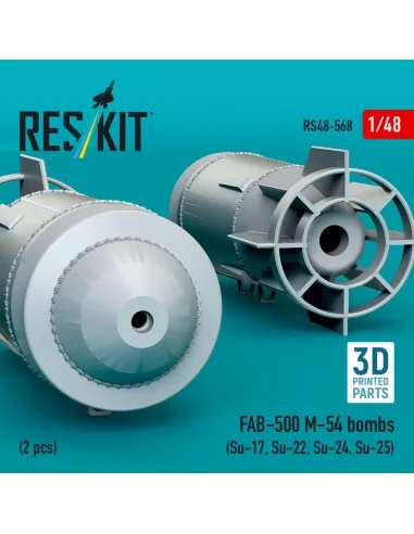 FAB-500 M-54 bombs (2 pcs) (Su-17, Su-22, Su-24, Su-25) (3D Printed...