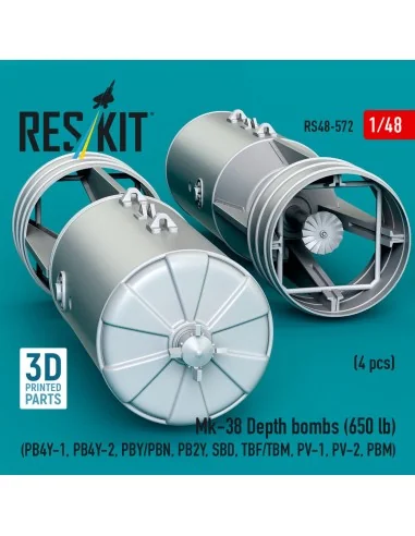 Mk-38 Depth bombs (650 lb) (4 pcs) (PB4Y-1, PB4Y-2, PBY/PBN, PB2Y, ...