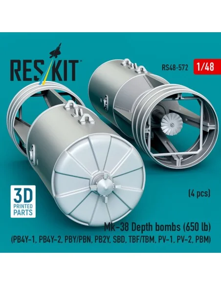 Mk-38 Depth bombs (650 lb) (4 pcs) (PB4Y-1, PB4Y-2, PBY/PBN, PB2Y, ...