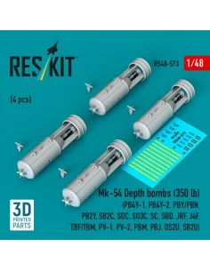 Mk-54 Depth bombs (350 lb) (4 pcs) (PB4Y-1, PB4Y-2, PBY/PBN, PB2Y, ...