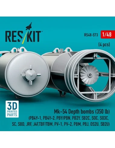 Mk-54 Depth bombs (350 lb) (4 pcs) (PB4Y-1, PB4Y-2, PBY/PBN, PB2Y, ...