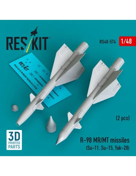 R-98 MR/MT missiles (2 pcs) (Su-11, Su-15, Yak-28) (3D Printed), 1/...