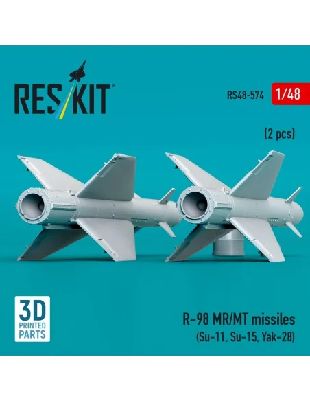 R-98 MR/MT missiles (2 pcs) (Su-11, Su-15, Yak-28) (3D Printed), 1/...