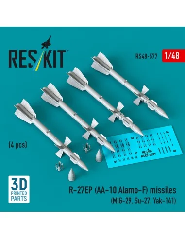 R-27EP (AA-10 Alamo-F) missiles (4 pcs) (MiG-29, Su-27, Yak-141) (3...