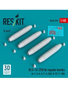 BLU-1A (750 lb) napalm bombs (4 pcs) (A-1, A-4, A-7, A-26K, B-57, F...