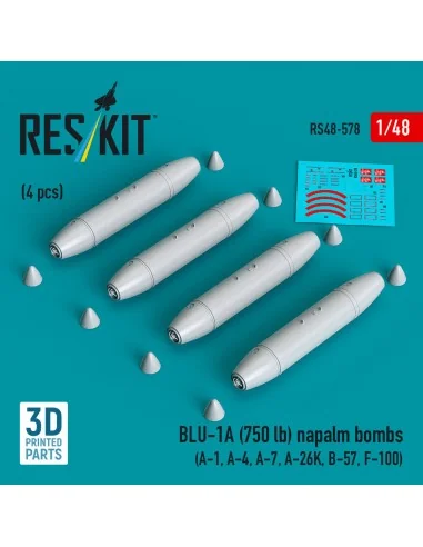 [NO_DESC] BLU-1A (750 lb) napalm bombs (4 pcs) (A-1, A-4, A-7, A-26...
