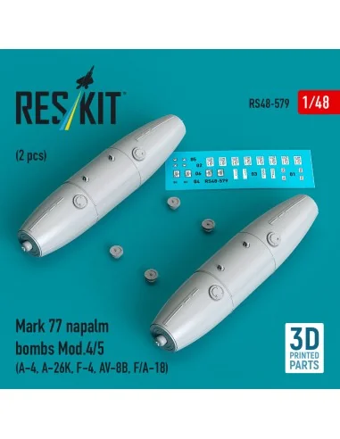 Mark 77 napalm bombs Mod.4/5 (2pcs) (A-4, A-26K, F-4, AV-8B, F/A-18...