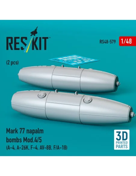 Mark 77 napalm bombs Mod.4/5 (2pcs) (A-4, A-26K, F-4, AV-8B, F/A-18...
