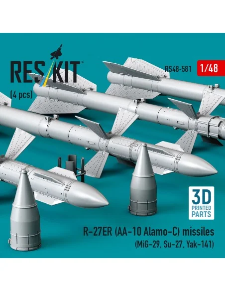 R-27ER (AA-10 Alamo-C) missiles (4 pcs) (MiG-29, Su-27, Yak-141) (3...