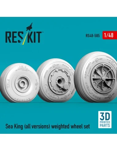 [NO_DESC] Sea King (all versions) weighted wheel set (3D Printed), ...