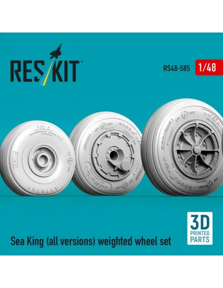 [NO_DESC] Sea King (all versions) weighted wheel set (3D Printed), ...