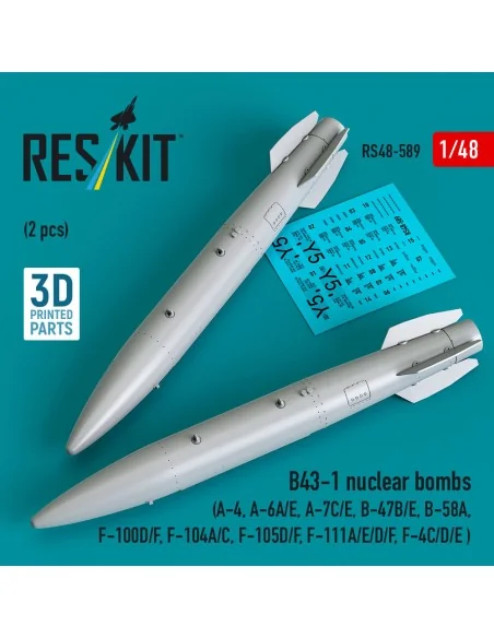 B43-1 nuclear bombs (2 pcs) (A-4, A-6A/E, A-7C/E, B-47B/E, B-58A, F...