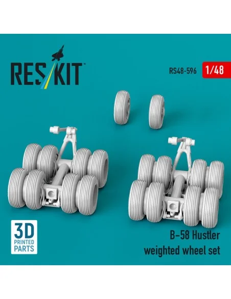[NO_DESC] B-58 Hustler weighted wheel set (3D Printed), 1/48 - ResK...
